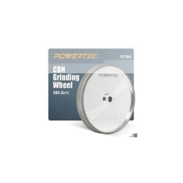 Powertec CBN Grinding Wheel 8'' x 1'', 180 Grit, 5/8'' Arbor Bench Grinder Wheels - 15700N