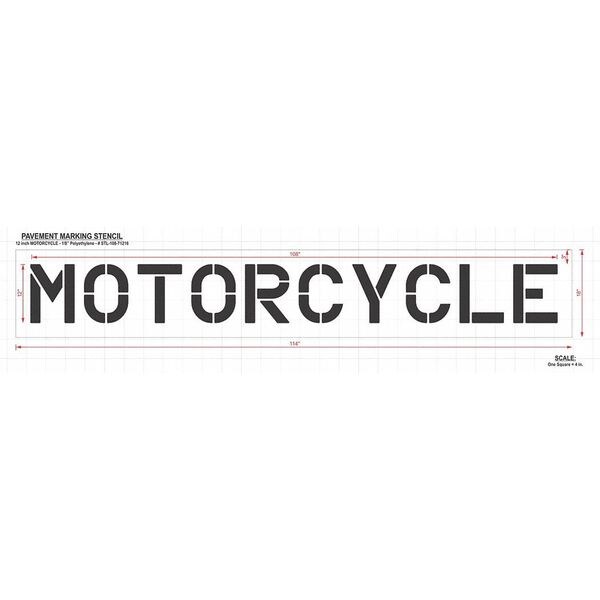 Rae Pavement Stencil, Motorcycle, STL-108-71216 - STL-108-71216
