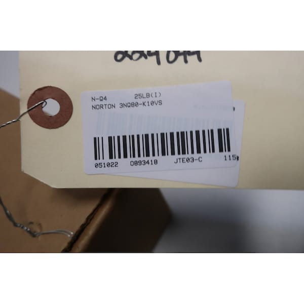 Norton Co Saint-Gobain 20-Inch X 2.560-Inch X 8-Inch Grinding Wheel - 66253185552 3NQ80-K10VS