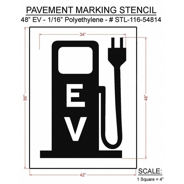 Rae Pavement Stencil, 56"H, 42"W, 0.063" Thick - STL-116-54814