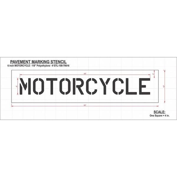 Rae Pavement Stencil, Motorcycle, STL-108-70616 - STL-108-70616
