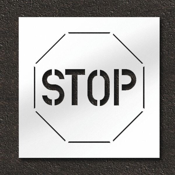 Rae Pavement Stencil, Stop, STL-108-12401 - STL-108-12401