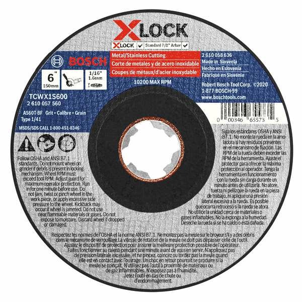 Bosch Abrasive Wheel, Type 1, 10,200 RPM - TCWX1S600