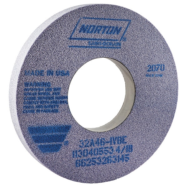Norton Abrasives Grinding Wheel, T1, 12x1-1/2x5, AO, 46G, Med - 66253263145