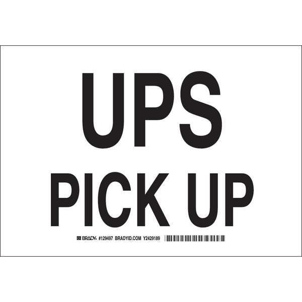 Brady Traffic Sign, 10 in H, 14 in W, Aluminum, Rectangle, English, 129498 - 129498
