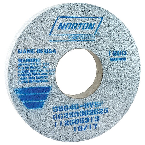Norton Abrasives Grinding Wheel, T1, 14x1-1/2x5, CA, 46G, Blue - 66253302625