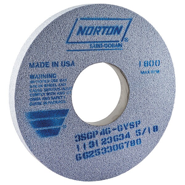 Norton Abrasives Grinding Wheel, T1, 14x1-1/2x5, CA, 46G, Sft - 66253306780