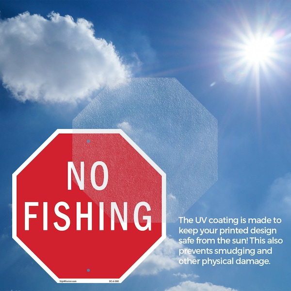 Signmission No Fishing, 6 Inch X 6 Inch, Plastic Sign - OC-P-6-80