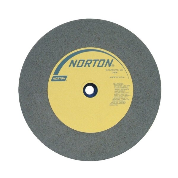 Norton Co Bench & Pedestal Wheel, Standard, Type 1 - Silicon Carbide, 12 x 2 x 1-1/4 Fine, Max RPM: 2070 - 662532-63360