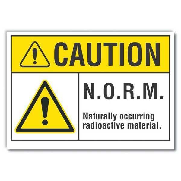 Lyle Radiation & Laser Sign, 10 in H x 14 in W, Reflective Sheeting, Horizontal Rectangle - LCU3-0042-RD_14X10