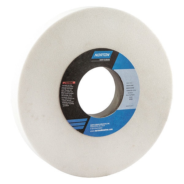 Norton Abrasives Grinding Wheel, T1, 10x1x3, AO, 60G, Med, Wht - 66253160898