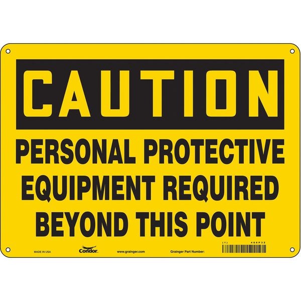 Condor Safety Sign, 10 in Height, 14 in Width, Aluminum, Horizontal Rectangle, English, 466P32 - 466P32