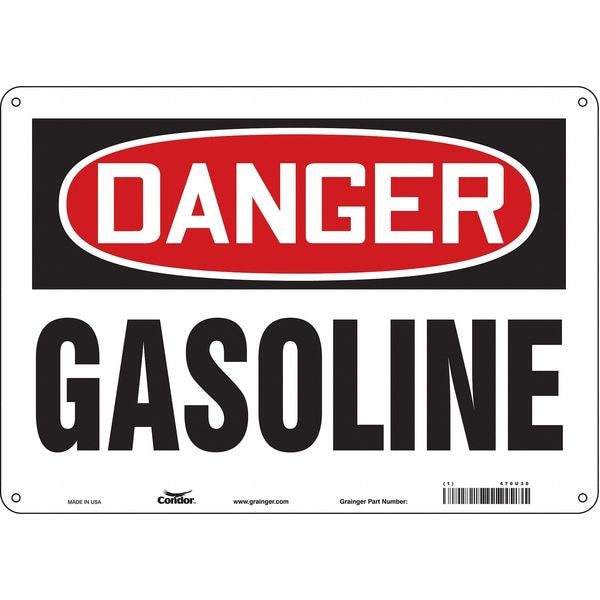 Condor Safety Sign, 10 in Height, 14 in Width, Aluminum, Horizontal Rectangle, English, 470U30 - 470U30