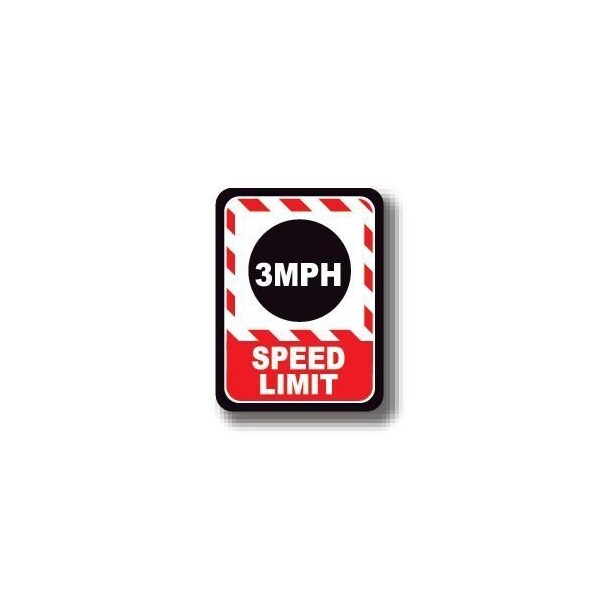 Ergomat 12in x 12in RECTANGLE SIGNS - 3MPH Speed Limit - DSV-SIGN 144 #7056 -UEN
