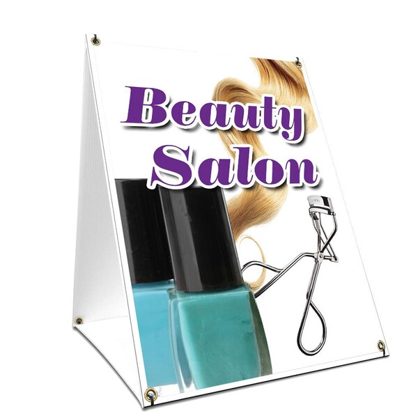 Signmission Beauty Salon, 36 Inch x 24 Inch A-frame Yard Sign, Plastic Sign - SBC-2436-BEAUTY SALON