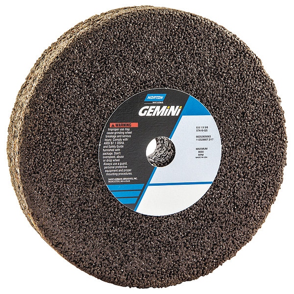 Norton Abrasives 6" dia. 1" thick 5/8 arbor Grinding Wheel - 66252809563
