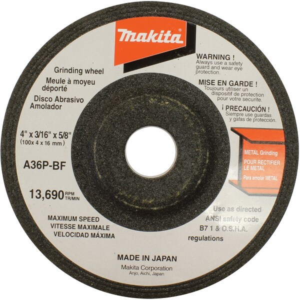 Makita GRIND WHL 4" 36GR-4X3/16 - MP741405-2-1