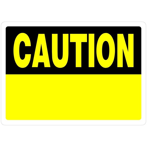 Hillman 10 x 14 in Yellow  Black Aluminum Blank Caution Sign - 842066