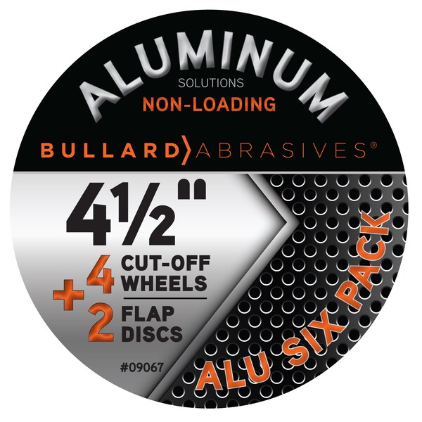 Bullard Abrasives ALU Six Pack - (4) 63407, (1) 34284, (1) 34286 - 9067