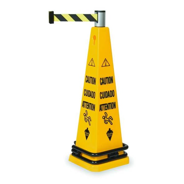 Tough Guy Barricade Cone System, 36 in H, Plastic, Cone, English, 2LEC8 - 2LEC8