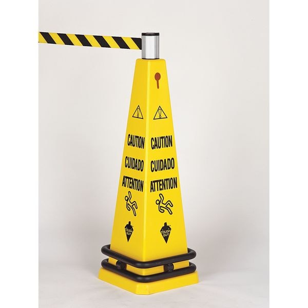 Tough Guy Barricade Cone System, 36 in H, Plastic, Cone, English, 2LEC8 - 2LEC8
