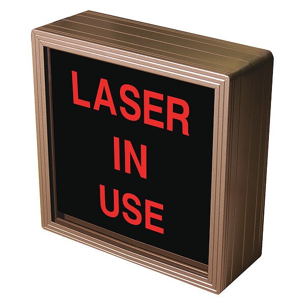 Tapco Custom Backlit Sign, Laser In Use, Red/Black, 7 in W, 7 in H - 140061