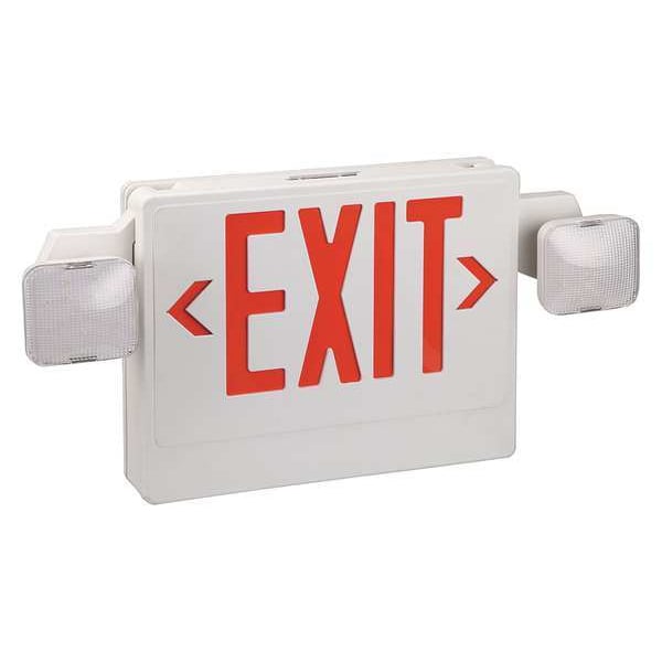 Zoro Select Exit Sign, Emergency Lights, 1 or 2 Face(s), LED, Ceiling/Wall, Sealed Lead Acid (Formerly LumaPro) - 40CP84