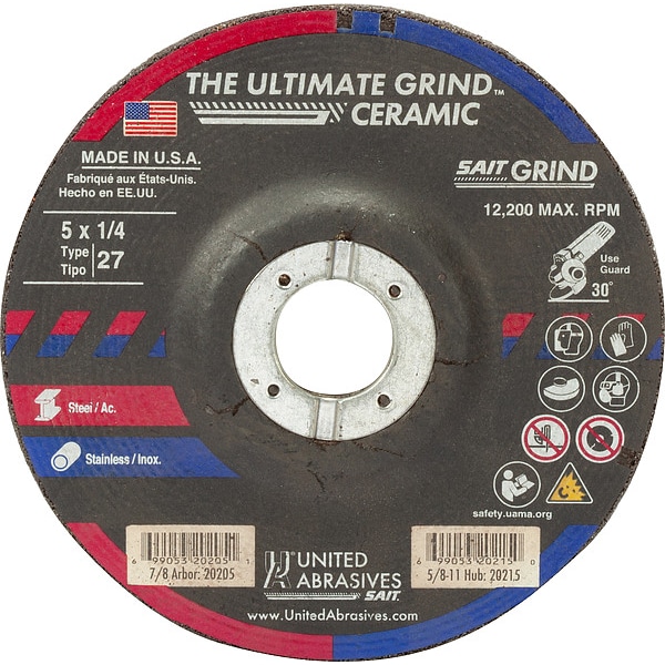 United Abrasives/Sait Abrasive Grinding Wheel - 20205