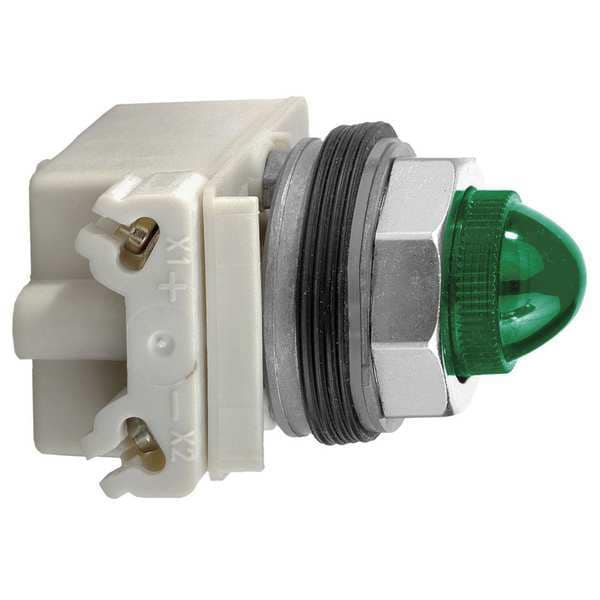 Botón pulsador iluminado Schneider Electric, 30 mm, 1 contacto normalmente abierto / 1 contacto normalmente cerrado, Rojo - 9001K1L1RH13