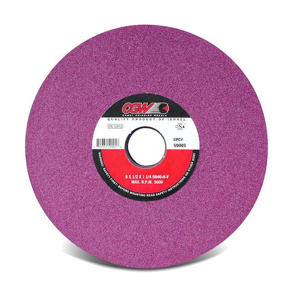 Cgw Abrasives Grinding Whl, 8x1x1-1/4, T5, RA46-J/K-V - 59010