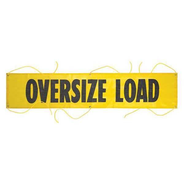 Zoro Select Wide Load Banner, 18 in Height, 84 in Width - 67499