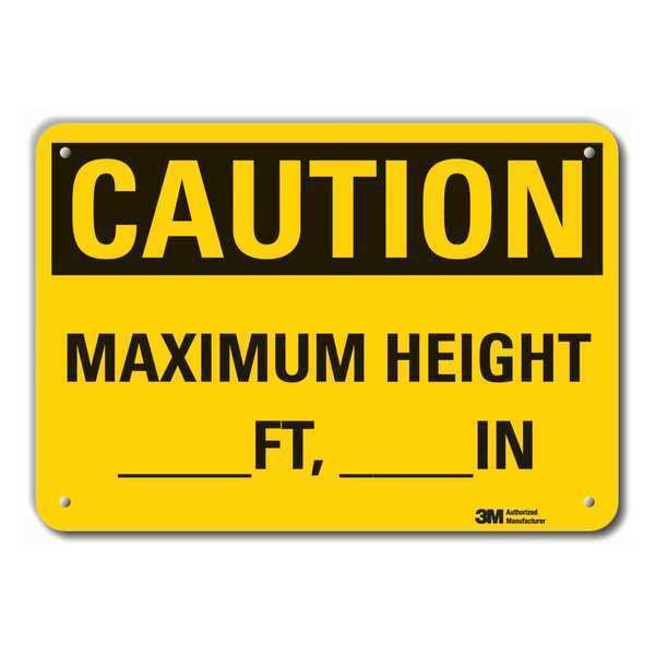 Lyle Caution, Maximum Height _ft _in, 14 in W x 10 in H, , Aluminum, LCU3-0321-RA_14x10 - LCU3-0321-RA_14X10