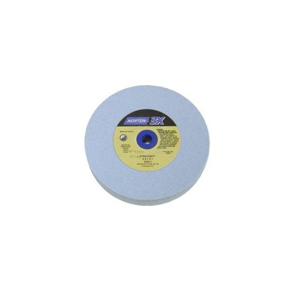 Norton Co Bench & Pedestal Wheel, High Speed, 3X Blue Ceramic Alumina I-Grade, Size: 8in. x 1in. x 1in. - 076607-04657