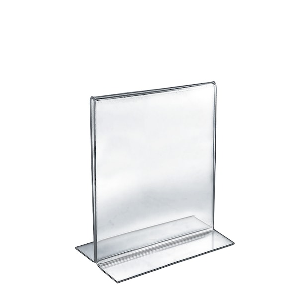 Azar Displays 8.5"W x 11"H Double-Foot Two Sided Sign Holder, PK10 - 152714