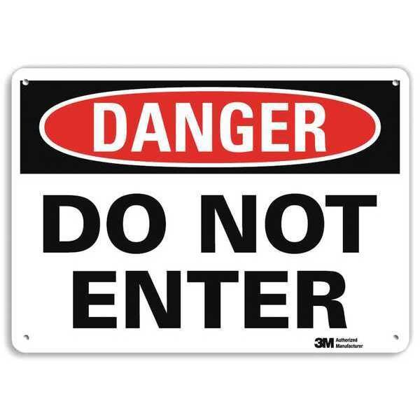 Lyle Danger, DANGER DO NOT ENTER, 10 in W x 7 in H, Vertical Rectangle, Plastic, U1-1032-NP_10X7 - U1-1032-NP_10X7