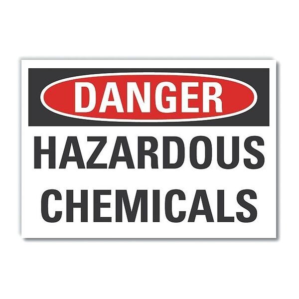 Lyle Hazardous Chemicals Danger Label, 5 in H, 7 in W, Polyester, Horizontal, English, LCU4-0422-ND_7X5 - LCU4-0422-ND_7X5
