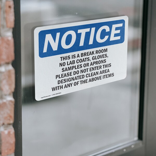 Signmission 10 in Height, 14 in Width, Vinyl Decal, Rectangle - OS-2PACK-NS-D-1014-L-18621