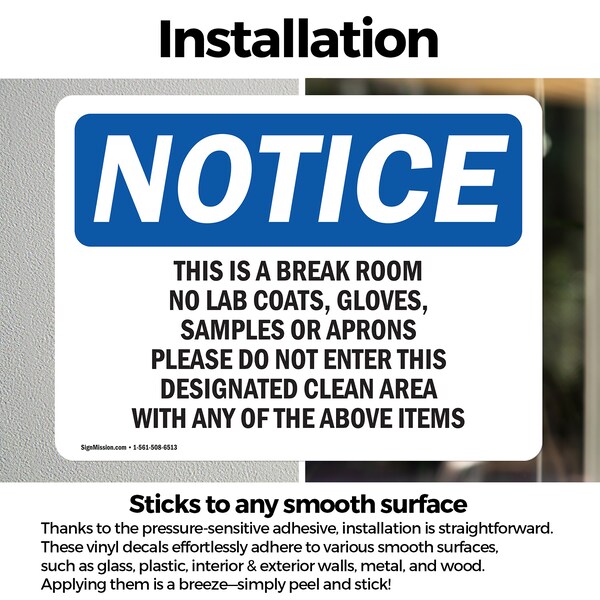 Signmission 10 in Height, 14 in Width, Vinyl Decal, Rectangle - OS-2PACK-NS-D-1014-L-18621