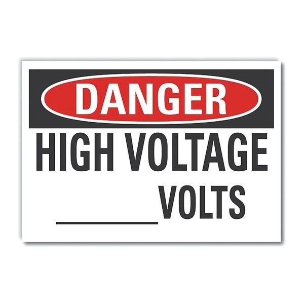 Lyle Decal Danger High Voltage, 5"x3-1/2", LCU4-0407-ND_5X3.5 - LCU4-0407-ND_5X3.5