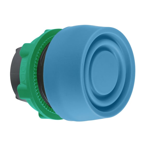 Cabeza para botón pulsador no iluminado, Harmony XB5, XB4, botón pulsador azul de pulsación Ø22 mm con retorno por resorte sin marca - ZB5AP6S