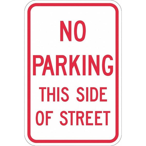 Lyle No Parking This Side Sign, 18" x 12, T1-1143-DG_12x18 - T1-1143-DG_12X18