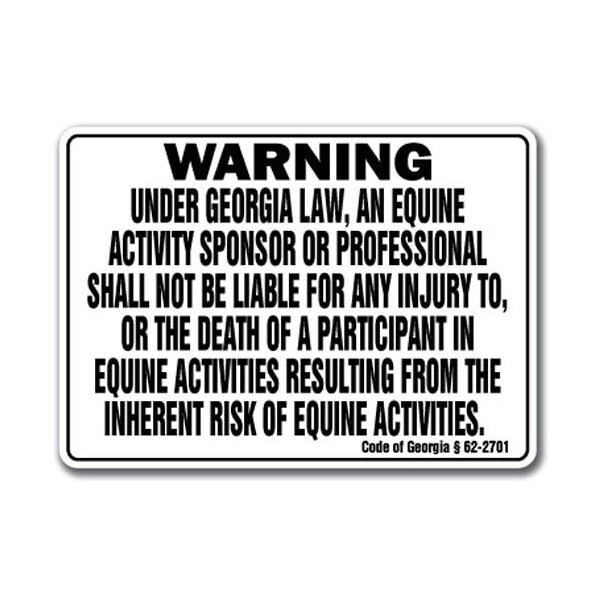 Signmission 14 in Height, 10 in Width, Plastic, 10" x 14", WS-Georgia Equine - WS-GEORGIA EQUINE