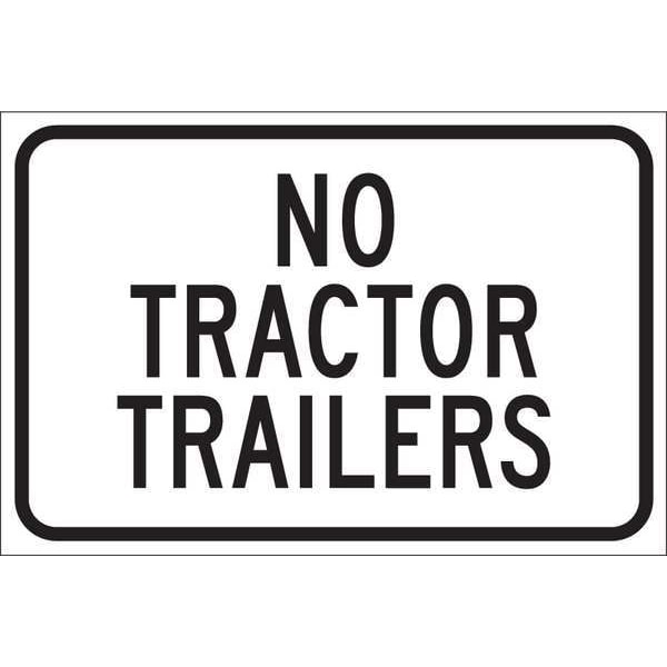 Brady Traffic Sign, 12 in H, 18" W, Plastic, Rectangle, English, 124408 - 124408
