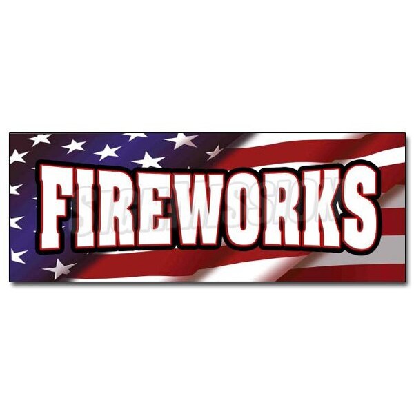 Signmission FIREWORKS DECAL sticker NOT ACTUAL FIREWORKS, D-12 Fireworks - D-12 FIREWORKS