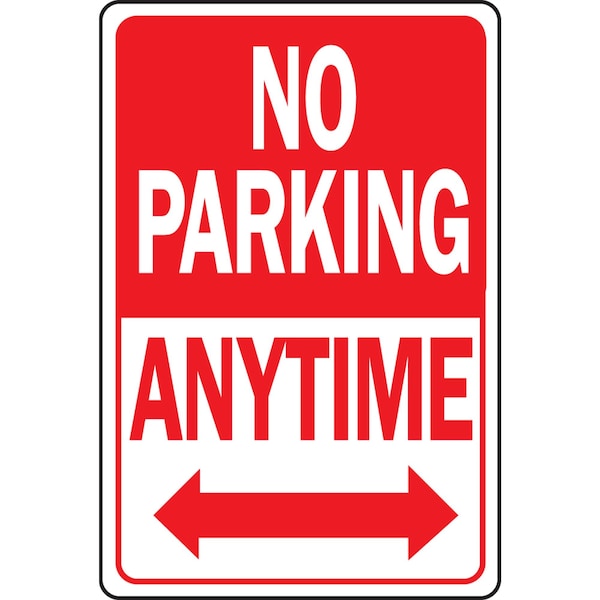 Hy-Ko No Parking Anytime Sign 12" x 18" - A10627