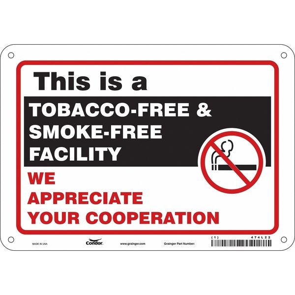 Condor Safety Sign, 7" H, 10" W, Vertical Rectangle, English, 474L22 - 474L22