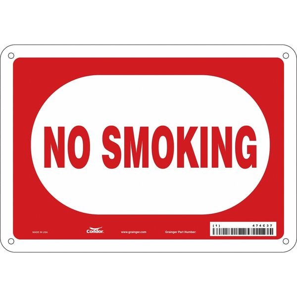 Condor Safety Sign, 7" H, 10" W, Polyethylene, Vertical Rectangle, English, 474C37 - 474C37