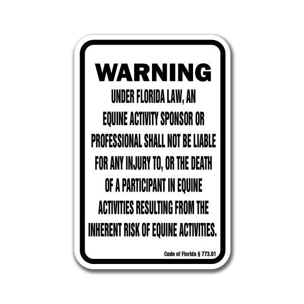 Signmission Safety Sign, 18 in Height, Aluminum, 12 in Length, Equine - Florida - A-1218 EQUINE - FLORIDA
