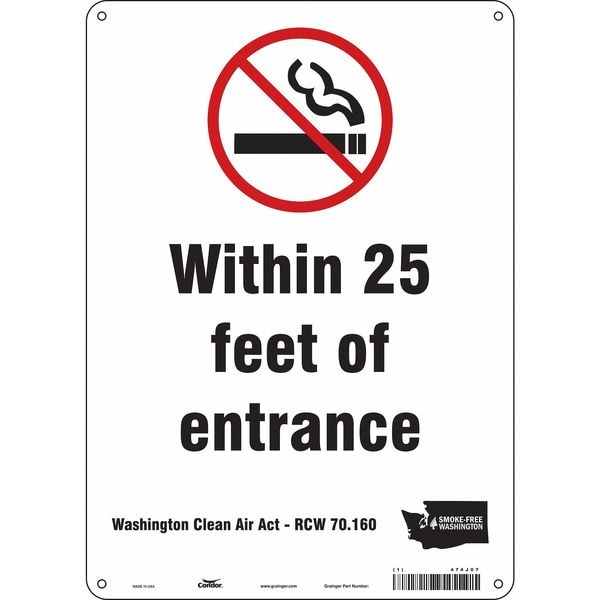 Condor Safety Sign, 14 in H, 10" W, Vertical Rectangle, English, 474J07 - 474J07
