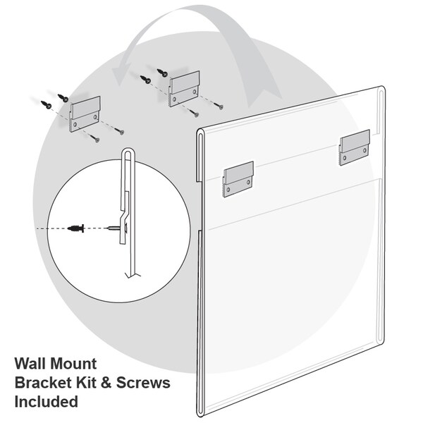 Azar Displays 22"W x 28"H Wall Mounted Poster Frame. Mounting Hardware Included. - 182728